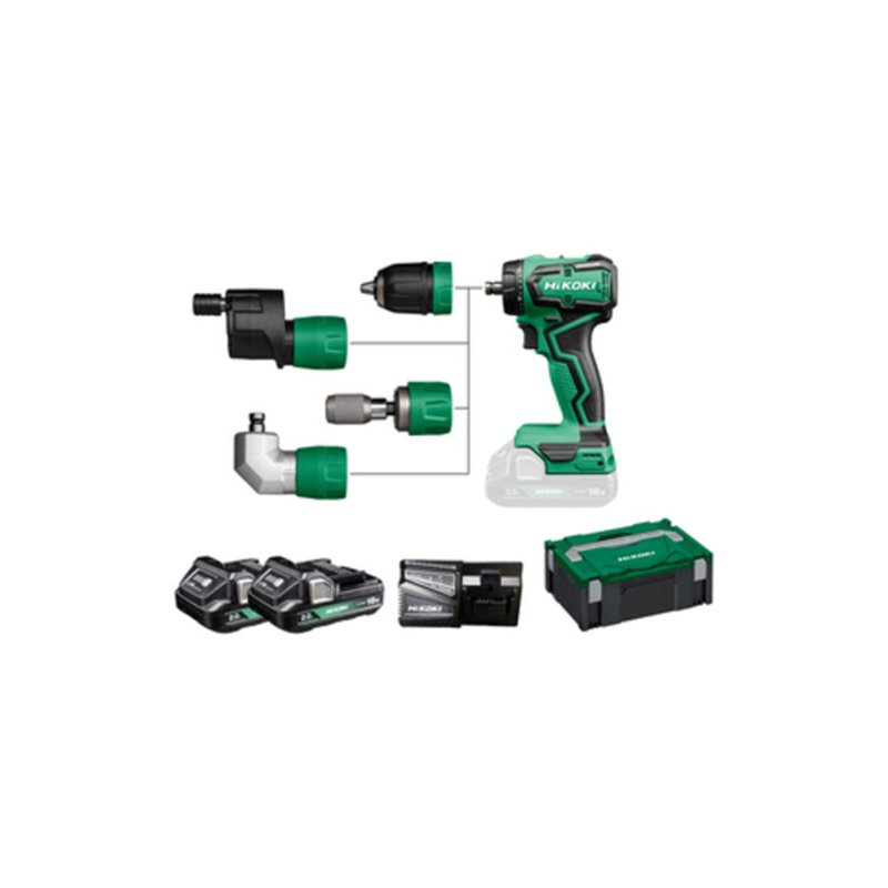 HiKOKI Akku-Bohrschrauber Quick DS18DDQ (2,0 Ah) (HSC II) inkl. Zubehör