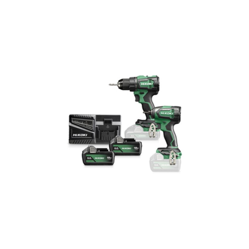 HiKOKI Combo-Kit Akku Bohrschrauber + Schlagschrauber KC18DE-2