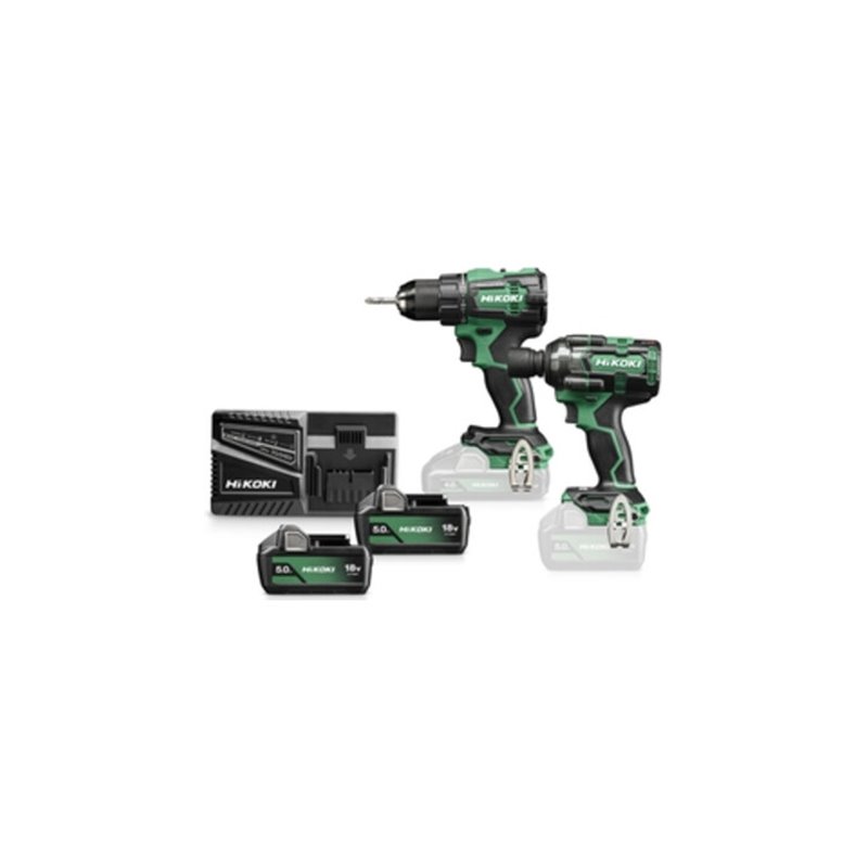 HiKOKI Combo-Kit Akku Bohrschrauber + Schlagschrauber KC18DE