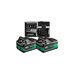 HiKOKI 2 Akkus 36V 2,5 Ah / 18V 5,0 Ah BSL36A18X + Ladegerät UC18YSL3