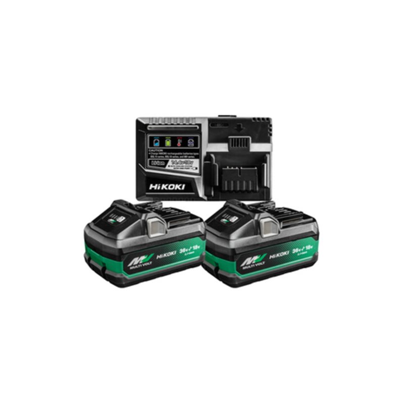 HiKOKI 2 Akkus 36 V 4,0 Ah / 18V 8,0 Ah MULTI VOLT BSL36B18X + Ladegerät UC18YSL3