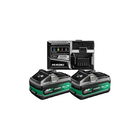 HiKOKI 2 Akkus 36 V 4,0 Ah / 18V 8,0 Ah MULTI VOLT BSL36B18X + Ladegerät UC18YSL3