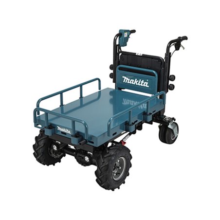 Makita Akku-Schubkarre 2x18V, 300 kg, 0-1,5/3,5 km/h, höhenverstellbare Ladefläche
