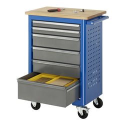 Rau Rollwerkbank Buche-Top mit 6 Schubladen