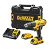 DEWALT Akku-Bohrschrauber 18 V, bürstenlos, mit 2 Akkus 1,5 Ah, inkl. Zubehörset 39-tlg.