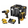 DEWALT Akku-Kombiset 2-tlg. 12V, 2x3 Ah Li-Ion (DCH072 + DCD706) in TSTAK-Box
