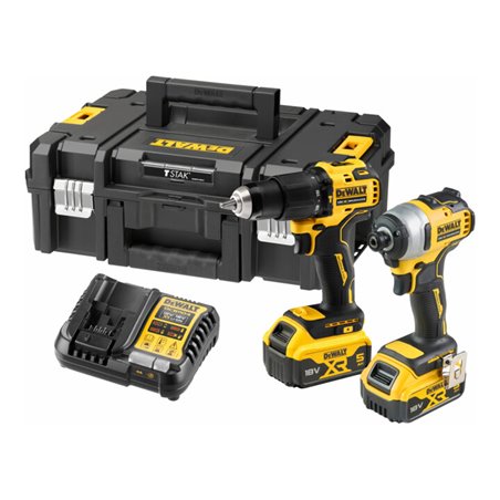 DEWALT Akku Komboset 2-tlg. DCD709 + DCF809 mit Akkus 18V 5Ah