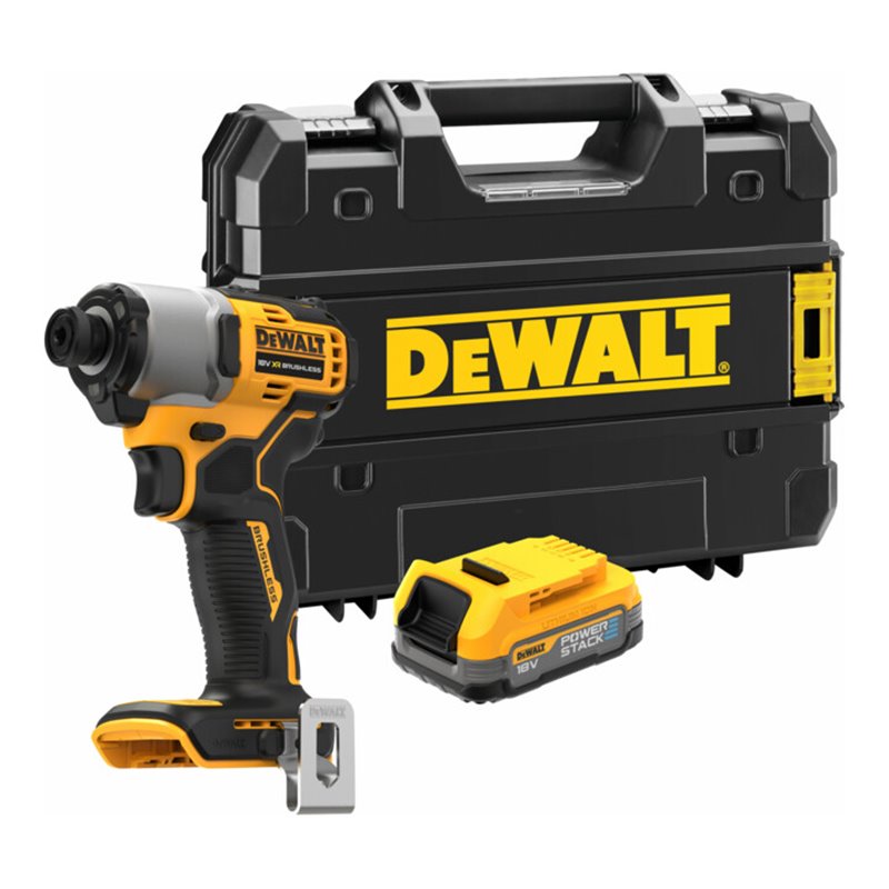 DEWALT Akku-Schlagschrauber 1/4', max. 192 Nm inkl. Powerstack Akku (18 V/1,7 Ah)
