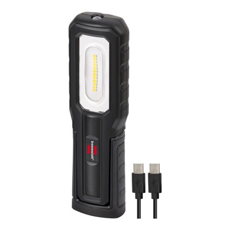 Brennenstuhl LED Akku Handleuchte HL 701 A / LED Arbeitsleuchte für außen IP54 (700+100lm, inklusive USB C Ladekabel, bis zu 10h