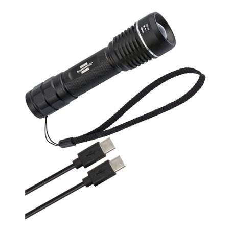 Brennenstuhl LuxPremium Akku-Fokus-LED-Taschenlampe TL 601 AF IP67 / Aufladbare Taschenleuchte mit CREE-LED (600lm, 190m, fokuss