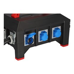 Brennenstuhl Professional Gummi-Baustromverteiler BSV 5-63A FI Typ B 2m H07RN-F 5G16,0 1xCEE32A+2x16A,6x230V