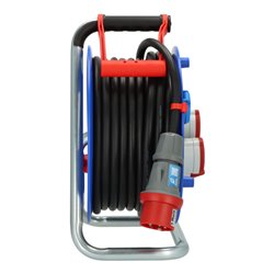 Brennenstuhl Garant CEE IP44 Industrie-/Baustellen-Kabeltrommel (30m Kabel in schwarz, Spezialkunststoff, Baustelleneinsatz und 