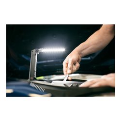 Brennenstuhl Akku LED Arbeitsleuchte SANSA 401 A / LED Werkstattlampe mit Akku und Magnet (max. 80h Leuchtdauer, 400+70lm, zusam