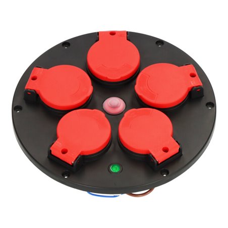 Brennenstuhl Professional Steckdoseneinsatz - Montageplatte (5-fach IP44 Thermostat mit Bereitschaftsanzeige für Brennenstuhl Ka