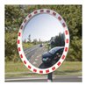 Moravia Verkehrsspiegel aus Acrylglas rund Rahmen rot/weiß + 76er Schelle