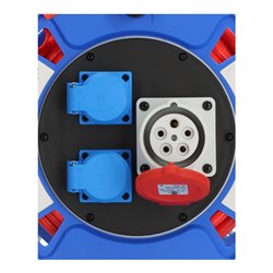 Brennenstuhl Garant CEE 1 IP44 Kabeltrommel (25m Kabel in signalrot, aus Spezialkunststoff, Einsatz im Außenbereich, Made in Ger