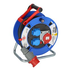 Brennenstuhl Garant CEE 1 IP44 Kabeltrommel (CEE-Kabeltrommel mit 30m Kabel in schwarz, aus Spezialkunststoff, für den ständigen