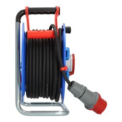 Brennenstuhl Garant CEE 1 IP44 Kabeltrommel (CEE-Kabeltrommel mit 30m Kabel in schwarz, aus Spezialkunststoff, für den ständigen