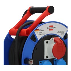 Brennenstuhl Garant CEE 1 IP44 Kabeltrommel (CEE-Kabeltrommel mit 30m Kabel in schwarz, aus Spezialkunststoff, für den ständigen