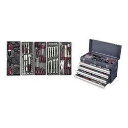 Kraftwerk Universal-Werkzeugkiste mit Akku-Bohrschrauber-Set