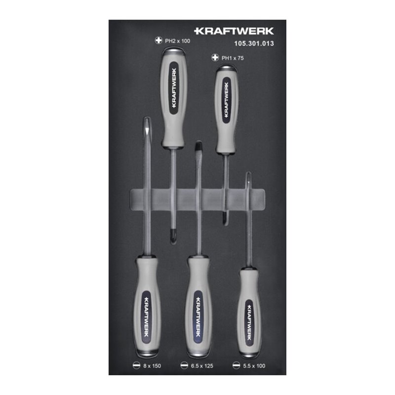 Kraftwerk Schlag Schraubendreher 5-tlg. 20x40 Einlage