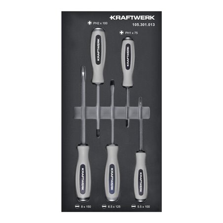 Kraftwerk Schlag Schraubendreher 5-tlg. 20x40 Einlage