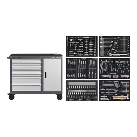 Kraftwerk Werkstattwagen BT1100, 7 Schubladen, 300-tlg.