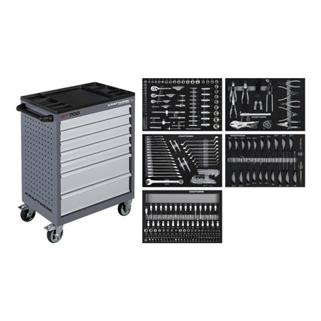 Kraftwerk Werkstattwagen BT700, 7 Schubladen, 274-tlg.