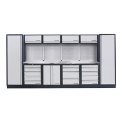 Kraftwerk MOBILIO 6er Komplett-Kombi mit Lochwand, Edelstahl 430