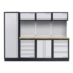 Kraftwerk MOBILIO-EX 4er Komplett-Kombi mit Lochwand, Buche