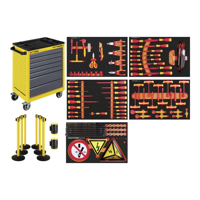 Kraftwerk VDE Werkstattwagen BT700, 124-tlg. inkl. Barriere