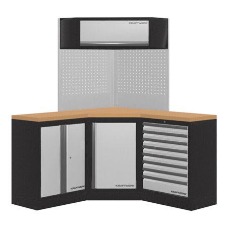 Kraftwerk Mobilio 3er Kombi Eckelement Buche