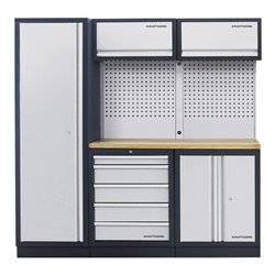 Kraftwerk MOBILIO-EX 3er Komplett-Kombi mit Lochwand, Buche