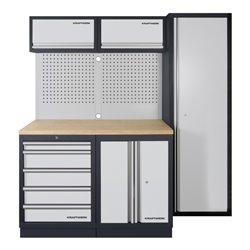 Kraftwerk MOBILIO-EX 3er Komplett-Kombi mit Lochwand, Buche