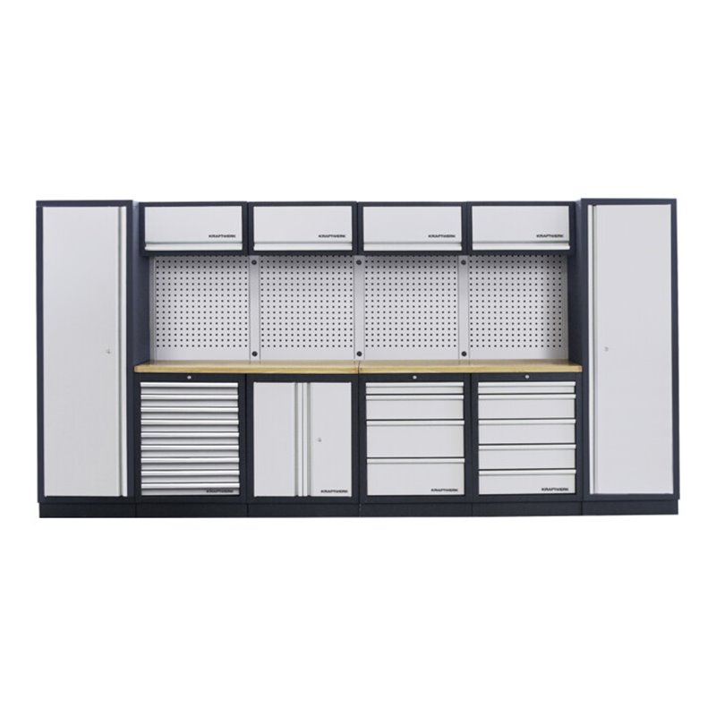 Kraftwerk MOBILIO-EX 6er Komplett-Kombi mit Lochwand, Buche