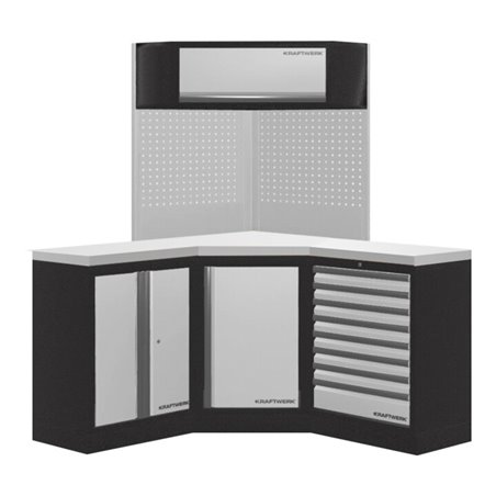 Kraftwerk Mobilio 3er Eckelement, Edelstahl