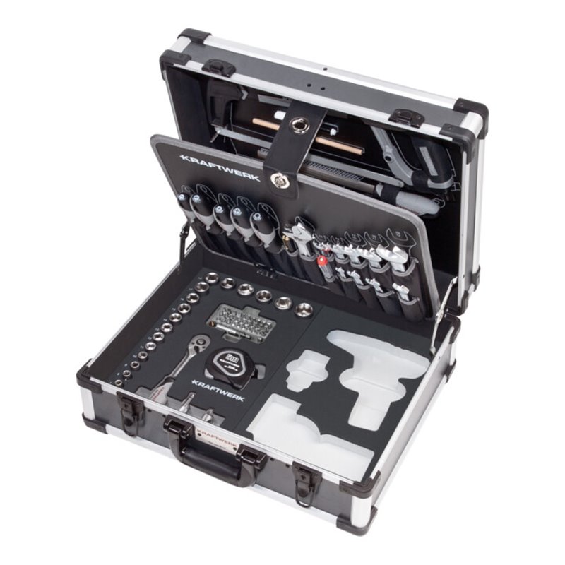 Kraftwerk Werkzeugkoffer B147, 3/8',97-tlg. ohne Powertool mit Bosch