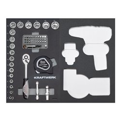Kraftwerk Werkzeugkoffer B147, 3/8',97-tlg. ohne Powertool mit Bosch