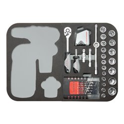 Kraftwerk Werkzeugkoffer B160, 3/8', 162-tlg. ohne Powertool + Metabo