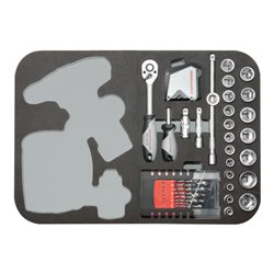 Kraftwerk Werkzeugkoffer B160, 3/8', 162-tlg. ohne Powertool mit Bosch