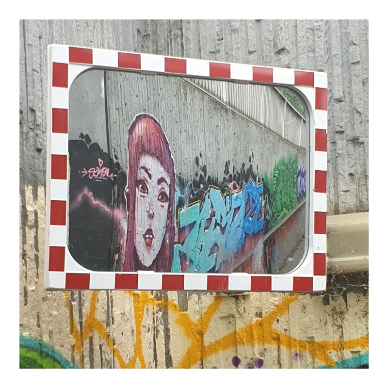 Moravia Verkehrsspiegel aus Sekuritglas mit Heizung + 76er Schelle