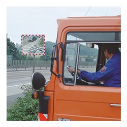 Moravia Verkehrsspiegel aus Sekuritglas mit Heizung + 76er Schelle