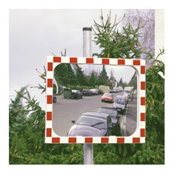 Moravia Verkehrsspiegel aus Sekuritglas mit Heizung + 76er Schelle