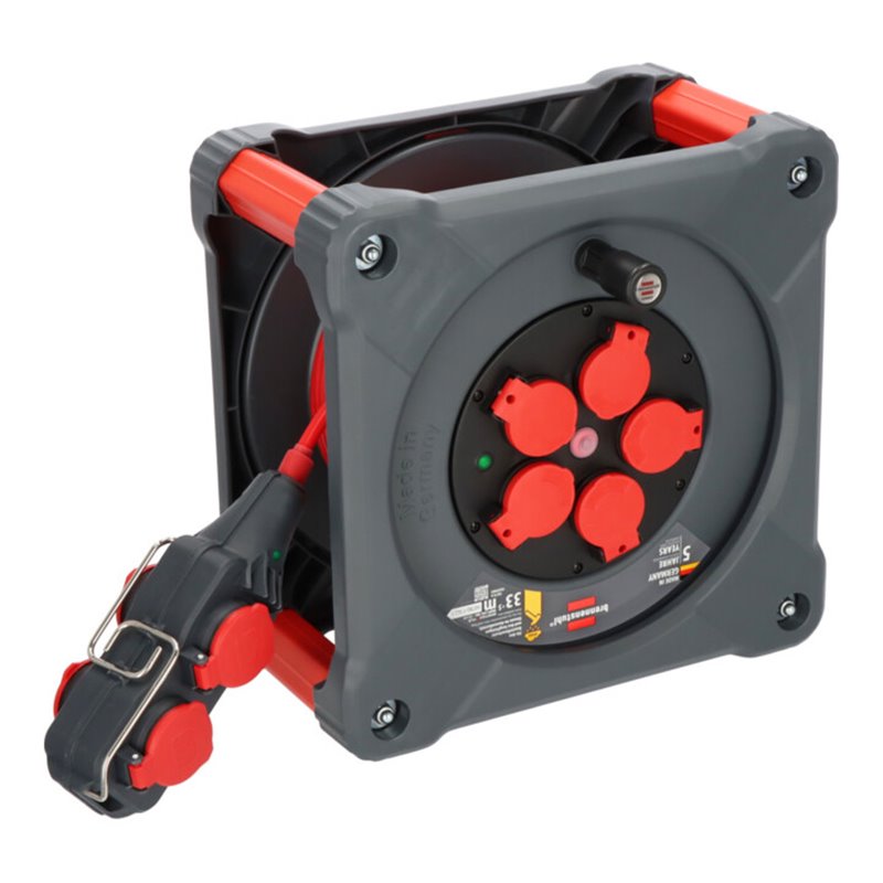 Brennenstuhl Professional Baustellen-Kabeltrommel mit Powerblock KC 3210 5 IP44, 33+5m H07BQ-F3G2,5