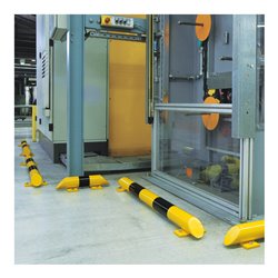 Moravia Rammschutz-Balken schwarz/gelb Rundrohr