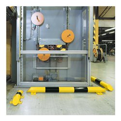 Moravia Rammschutz-Balken schwarz/gelb Rundrohr