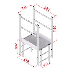 Hymer Ausstieg breit mit Übergang R13 Länge 950mm