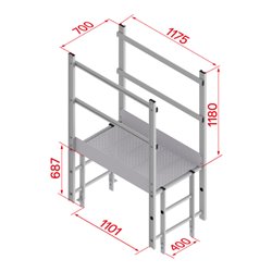 Hymer Ausstieg breit mit Übergang R13 Länge 1175mm