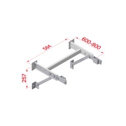 Hymer Wandkonsole verstellbar 600-800