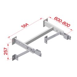 Hymer Wandkonsole verstellbar 600-800